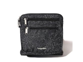 Baggallini Securtex Anti-Theft Crossbody Cross Body Womens Handbags Midnight Blossom Print, Nylon