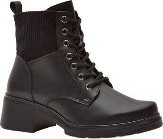 Andrea Womens Combat Boots In Black