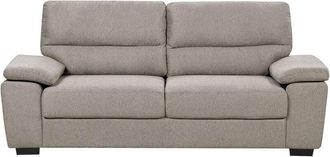 Beliani Sofa 3 Seater VOGAR Fabric Light Brown