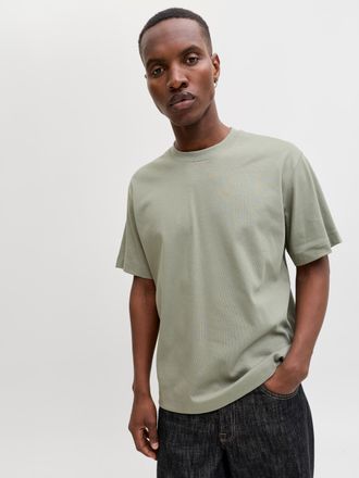 Jack & Jones Rundhalsshirt JACK & JONES JJEURBAN EDGE TEE SS O-NECK NOOS, Herren, Gr. XXL, vetiver, Jersey, Obermaterial: 100% Baumwolle, unifarben, relaxed fit ta