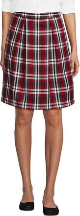 Lands End School Uniform Plaid Skort Top of Knee in Red/graphite Plaid at Nordstrom, Size 12