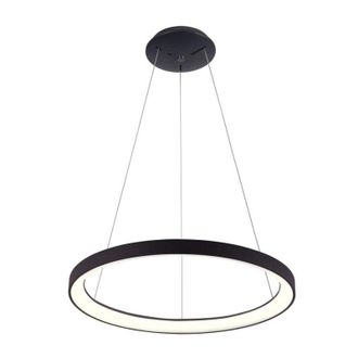 Trade Shop Trade Shop Traesio - Trade Shop - Lampadario Pendente Led 42 W Cct Lampada Sospensione Circolare 58cm Luci Ufficio - Negro