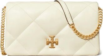 Tory Burch Portafoglio Kira con catena - Bianco
