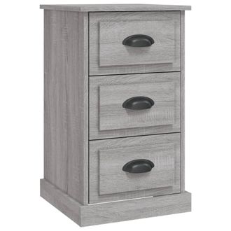 vidaXL Comodino Grigio Sonoma 39x39x67 Cm In Legno Multistrato - Vidaxl