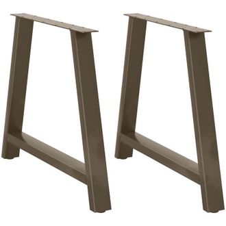vidaXL Vidaxl - Patas Para Mesa De Comedor En Forma De A (2 Unidades, 100 X 72-73 Cm, Acero)