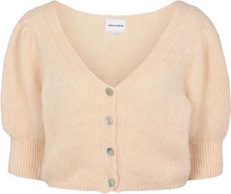 Americandreams Manda Alpaca Cardigan - Dames - Vesten - Beige - S - Wol - Truien & Vesten