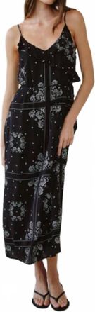 Bella Dahl Ruffle Cami Midi Dress In Black