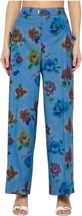 Moschino Speelse Wijde Broek - Dames - Wijde Broeken - Rood - M - Katoen - Broeken