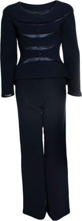 Thierry Mugler navy blue suit