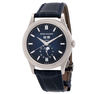 Patek Philippe Annual Calendar Automatic Baguette Blue Dial Watch 5396G-017
