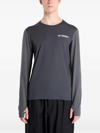 adidas long-sleeve base layer T-shirt - men - Recycled Polyester/Elastane - M - Grey