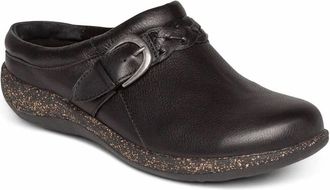 Aetrex Womens Libby Comfort Clogs - Wide In Black