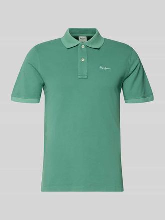 Pepe Jeans London Regular Fit Poloshirt aus reiner Baumwolle Modell OSCAR in Dunkelgruen, Gr&ouml;&szlig;e XXL