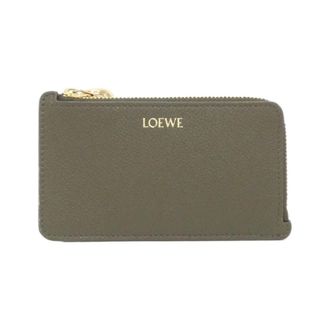 Loewe Dark Khaki Leather Coin Purse/Coin Case (Pre-Owned)