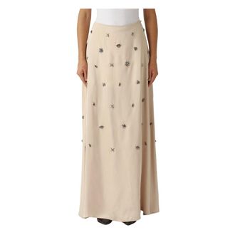 Liviana Conti Dames, Rokken, Beige, Maat: M Viscose