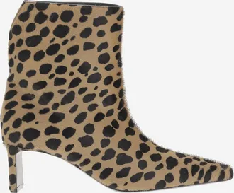 Khaite Leopard Print Ankle Boots
