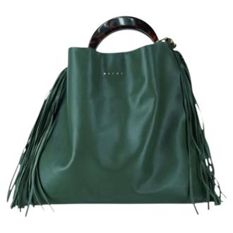 Marni Pre-owned Handbags, female, Green, Size: ONE SIZE Pre-owned Top Handle Venice Tote Bag