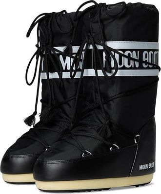 Moon Boot Icon Nylon Womens Cold Weather Boots Black : 42/44 (US Womens 10-11.5) B - Medium, Synthetic
