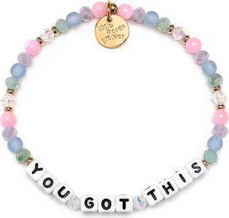 Little Words Project You Got This Beaded Stretch Bracelet in White at Nordstrom, Size Small