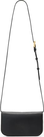 AllSaints Maeve Leather Crossbody Wallet in Black at Nordstrom