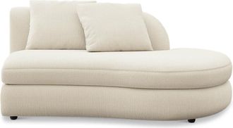 Castlery Fable Right Chaise Customized, (Washed Chenille) Cream, Machine Washable, Ultra Deep Seats for Castlery Chairs
