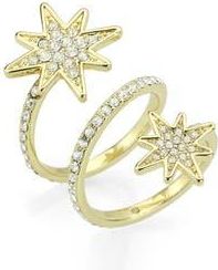 Covet Celestial Star Pavé CZ Wrap Ring in Gold at Nordstrom Rack, Size 8
