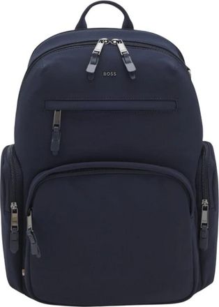 HUGO BOSS Highway TC Rugzak - Heren - Rugzakken - Blauw - ONE Size - Leer - Tassen