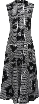 Love Birds Abito midi a fiori - Nero