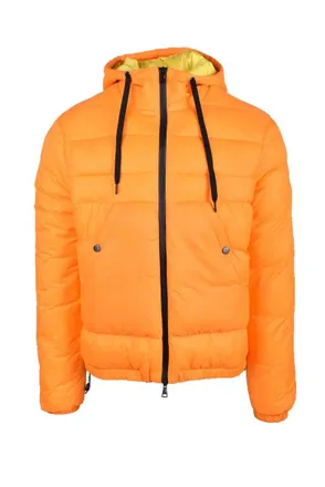 Kejo Orange Hooded Polyamide Down Jacket