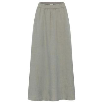 Knowledge Cotton Apparel Organic Linen Skirt Jupe f&uuml;r Damen | grau
