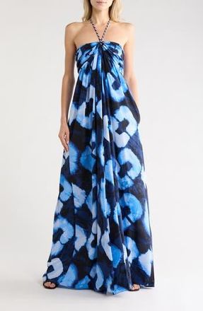 Diane Von F&uuml;rstenberg Aphrodite Print Jumpsuit in Shibori Links Large at Nordstrom Rack, Size X-Small