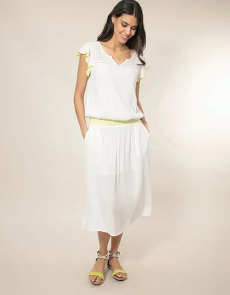 Nooki Design Womens Rumba Dress - Ecru - Cream - Size: 10/8