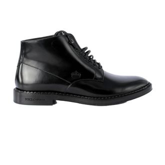 Dolce & Gabbana Marsala Laces Boots - male - Dolce & Gabbana - Lace-up Boots - Black - 8 UK - Shoes