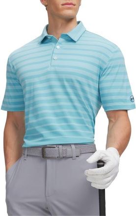 Under Armour UA ArmourDry Stripe Performance Golf Polo in Blue Haze at Nordstrom, Size Xx-Large