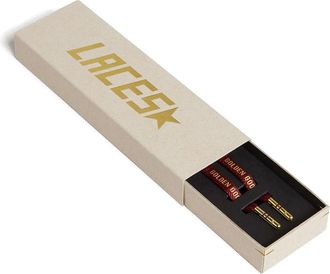 Golden Goose logo-print shoe laces - unisex - Cotton - 120 - Red