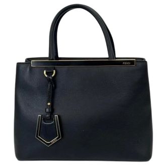 Fendi Pre-owned Vintage Leren Handtas - Dames - Pre-owned - Zwart - Maat: ONE Size Leer