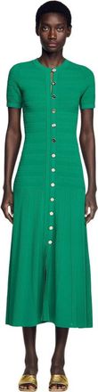 Sandro Knit maxi dress in Emeuraude Green at Nordstrom, Size 38 Eu