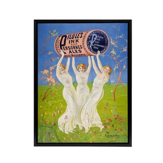 Artery8 Pink Pills Pale People Vintage Ad Framed Canvas Wall Art Print Cappiello | Size: W24 x H32