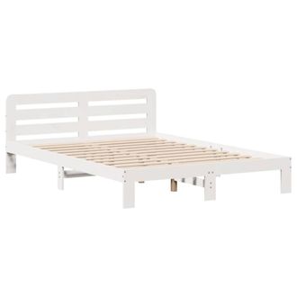 Berkfield Home Decorative Bed Frame without Mattress White 135x190 cm Double Sol