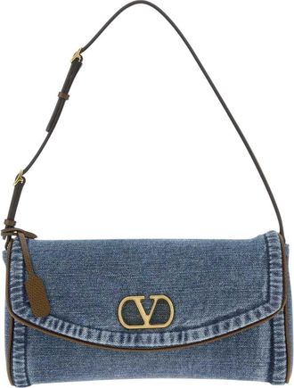 Valentino Garavani Denim Devain Small Shoulder Bag