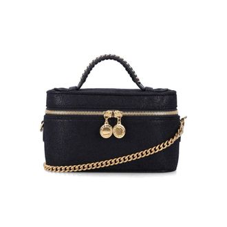 Stella McCartney Stella Mccartney Shaggy Deer Vanity Case Black Golf Polyester Shoulder Bag