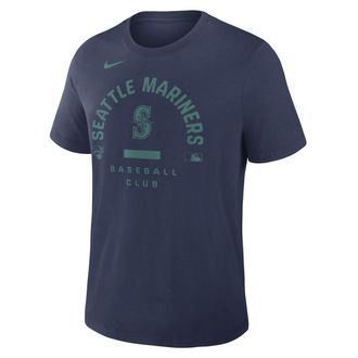 Nike Seattle Mariners Authentic Collection Early Work Nike Mens Dri-FIT MLB T-Shirt in Blue | 034J44BMVR-HXK