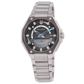 Bulova Series X Quartz Black Dial Mens Watch 98B456