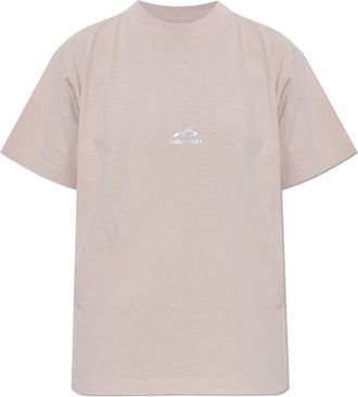 Balenciaga Skiwear T-shirt - Dames - T-shirts - Roze - M - Katoen - Tops