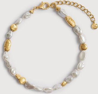 Monica Vinader Gold Capri Pearl Bracelet Pearl