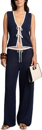 Onia Linen Tie Front Tank