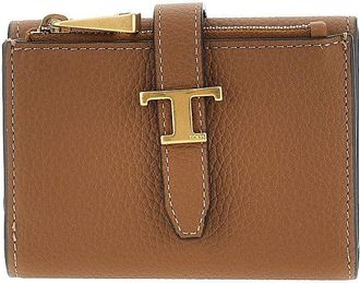 Tod's Grained leather tri-fold wallet Woman One Size