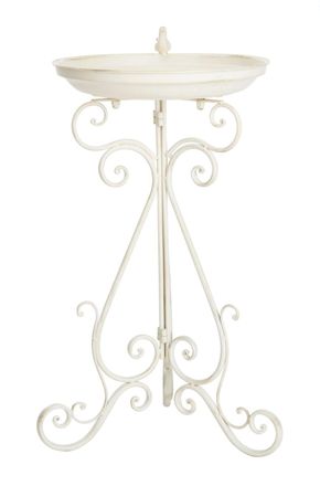 Safavieh Ba&ntilde;o para p&aacute;jaros de hierro en color, blanco