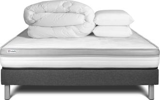 VITALIT Pack colch&oacute;n gris espuma 140 x 190