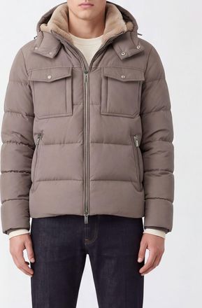 Moorer Piumino Alarick-KN in lana e cashmere con cappuccio amovibile